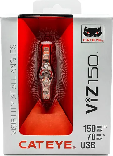 Vista 8 de CATEYE ViZ USB Rechargeable Daytime Safety Light – Super Bright LED Rear Bike Light, Visible up to 1 Mile, Opticube™ Lens, Day & Night Flash Modes