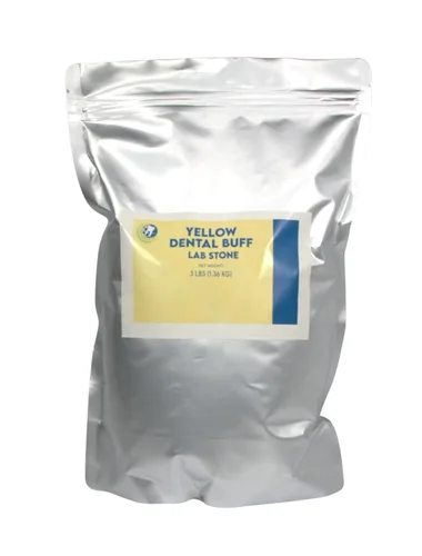 Vista 2 de Piedra pulida amarilla de 3 libras, yeso tipo III, compuesto multiusos, bolsa de Mylar resellable, piedras modelo de fundición, se utiliza