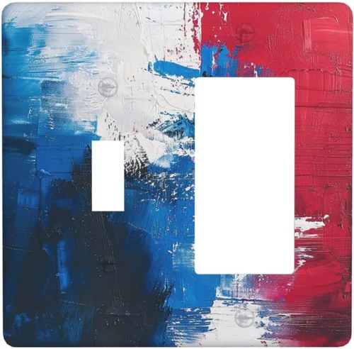 Vista 115 de Cubiertas de salida de arte abstracto, castillo mágico, cielo estrellado, 1 palanca, 1 combinación de balancines, placa decorativa de pared, placas