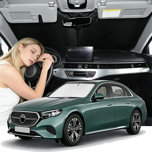 Vista 95 de Parasol de 2025 capas para parabrisas, ajuste personalizado, tela 240T, parasol retráctil que bloquea los rayos ultravioletas, accesorios