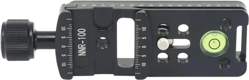 Vista 5 de Riel de 3.937 in Nodal Slide Metal Tornillo Perilla Abrazadera Placa de liberación rápida para trípode Cabeza de bola rápida con RRS Arca Swiss