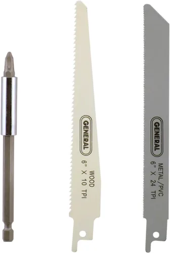 Vista 4 de General Tools Juego de destornillador/sierra multiusos 4 en 1 de 14 piezas #86014, compacto y portátil para camping, coche, hogar