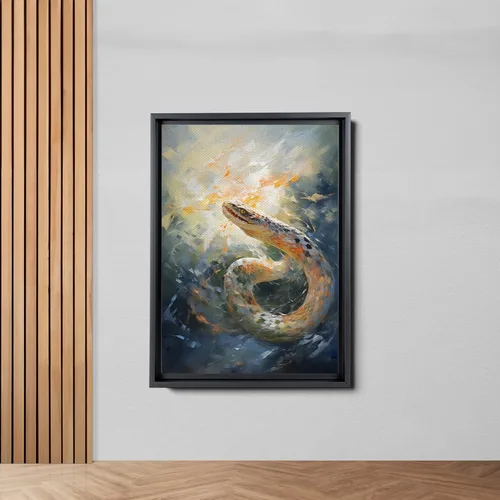 Vista 2 de Nautical Print on Canvas for Wall Decor, Ocean Fish Manta Ray Canvas Wall Art, Beach Print for Wall Hang, Turquoise Coastal Pictures Wall Decor