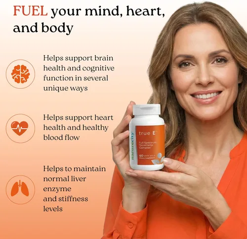 Vista 4 de NatureCity True-E - Suplemento de vitamina E de tocotrienoles de espectro completo y alfa tocoferol natural Tocotrienoles de vitamina E