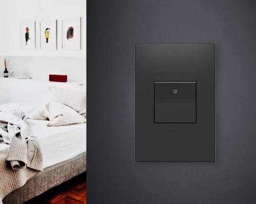 Vista 6 de Legrand adorne 15A - Interruptor de paleta de 1 o 3 vías con placa de pared a juego (acabado grafito), ASPD1532G4