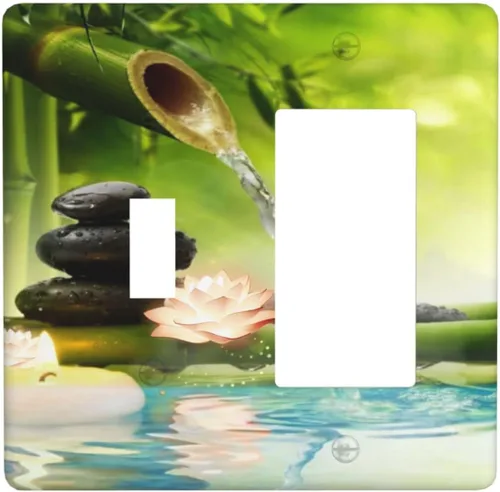 Vista 16 de Cubiertas de Tomacorriente Ancla Estrella de Mar Concha Tablón de Madera Rústico Náutico 1 Gang Interruptor de Luz Dúplex Placa Cubierta Decorativa