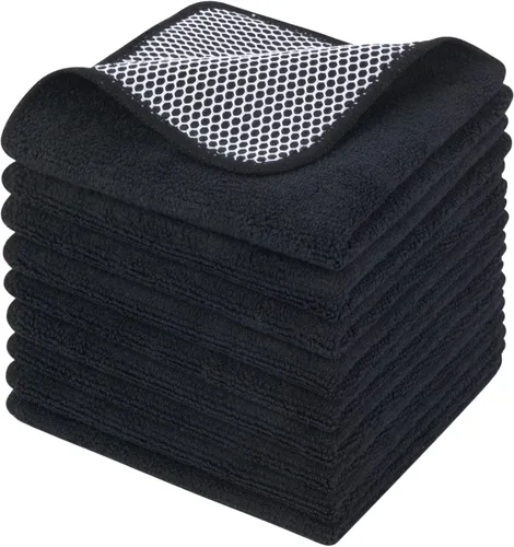 Vista 29 de KinHwa Paños de Cocina para Platos de Microfibra Absorbente de Secado Rápido con Lado de Fregado Poly Scour Ideal para Limpieza de Cocina