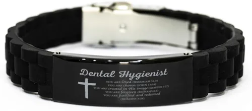 Bible Verse Dental Hygienist Religious gifts, Dental Hygienist Glidelock Bracelet Dental Hygienist You are loved, you are chosen Romans 3:24, Dental