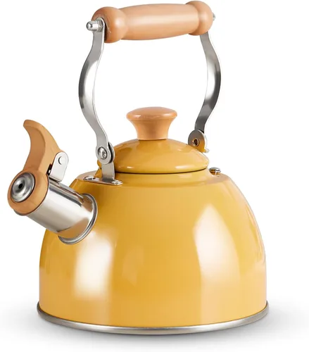 Vista 14 de ROCKURWOK - Hervidor de Té, Tetera con Mango Ergonómico de Toque Frío, Tetera de Acero Inoxidable de Grado Alimentario, Hervidor de Té para Estufa