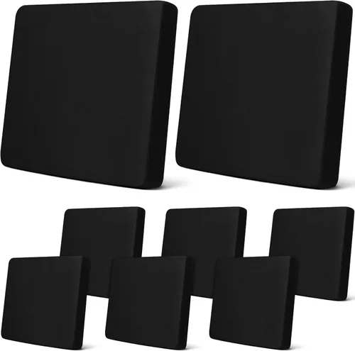 Vista 15 de Newwiee 8 piezas de fundas para cojín de patio, fundas de cojín elásticas de repuesto para muebles de patio, sofá o sofá cama, fundas protectoras