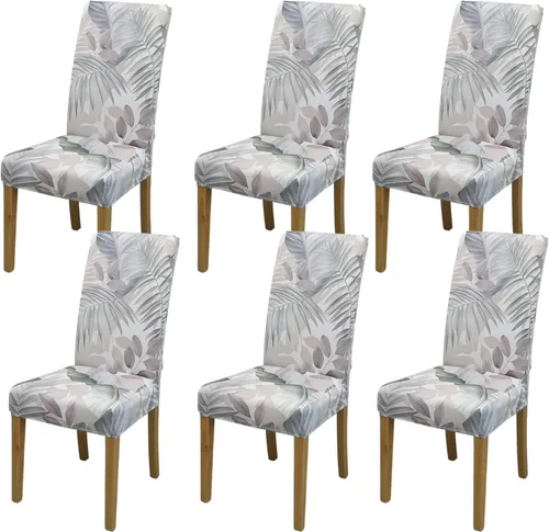 Vista 116 de Fundas para Sillas de Comedor, Juego de Fundas para Sillas de Comedor de 4 Piezas, Fundas Elásticas para Sillas de Cocina, Fundas para Sillas