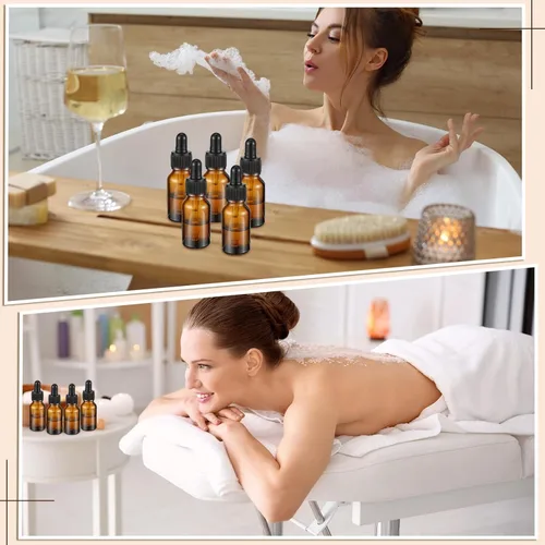 Vista 7 de Tanlade Paquete de 200 botellas cuentagotas oscuras de 0.5 fl oz de 1/2 oz, botellas de vidrio con cuentagotas de tintura marrón con ojo para Ámbar