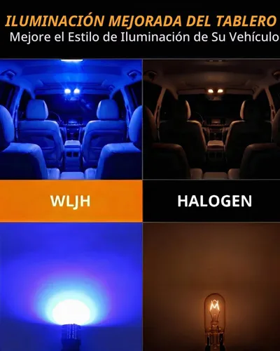 Vista 9 de WLJH - Focos LED superbrillantes azules para panel de instrumentos, velocímetro, tacómetro, lámpara indicadora, kit completo de luces LED