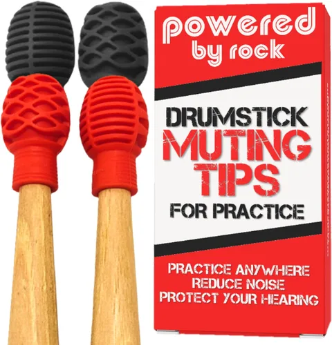 Vista 8 de Amortiguadores de baquetas para silenciar la práctica de batería - Reemplace su almohadilla de práctica de batería - Puntas de baqueta de silicona