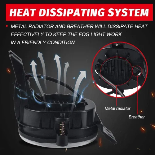 Vista 4 de Faros antiniebla LED para Dodge Ram 1500 2002-2008 Ram 2500/3500 Dodge Durango Pickup Truck nueva versión 2003 2004 2005 2006 2007 2008 2009 negro