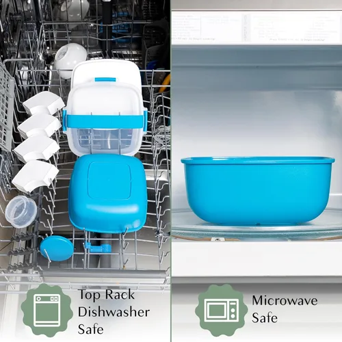 Vista 6 de Goodful Caja de almuerzo apilable, almacenamiento de alimentos estilo Bento con compartimentos extraíbles para sándwich, aperitivos, coberturas