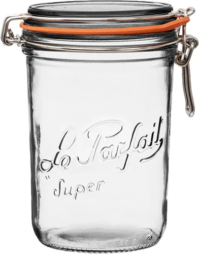 Vista 20 de Le Parfait Super Terrine Jar 4oz (125ml) (Packo de 4) Tarro de vidrio francés, sello de goma hermético y tapa de vidrio Tarros de vidrio