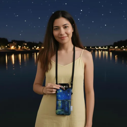 Vista 46 de Tainada Funda Estuche Bolsa de Neopreno para Teléfono para Hombres y Mujeres con Correa Cruzada/Cordón para el Cuello para iPhone 17/16/15 Pro Max