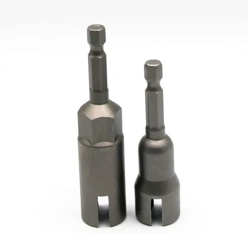 Vista 15 de 1 pieza de destornillador profundo de tuerca de ala, 1/4" de vástago hexagonal con ranura para tuerca de ala, herramienta de enchufe de tuerca