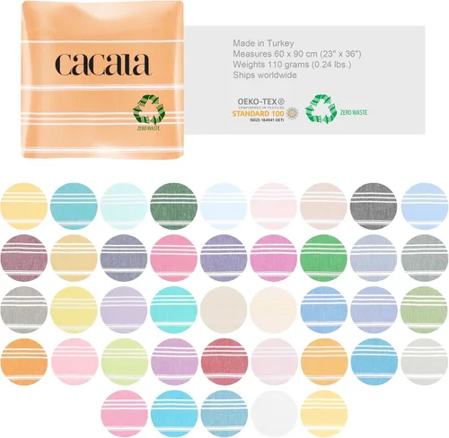 Vista 119 de Cacala Toallas de cocina 100% algodón turco, altamente absorbentes, suaves, de secado rápido, con lazo para colgar, para gimnasio, yoga, baño