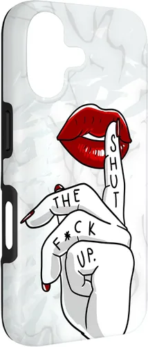 Vista 3 de STFU - Funda de regalo para iPhone 17 con texto en inglés "Lips Cool Swear Words Cussin Saying Women Bad Girs