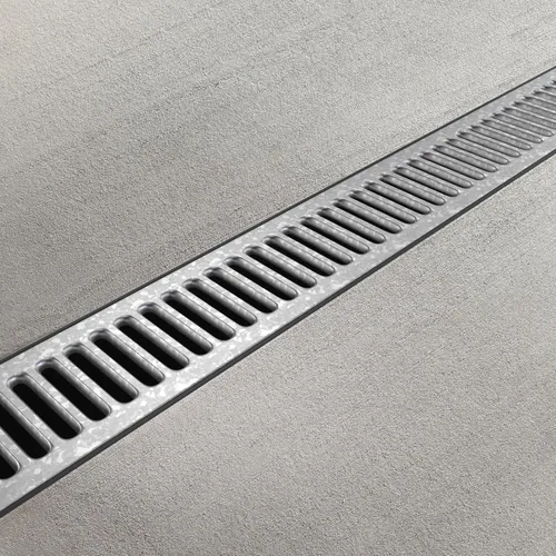 Vista 4 de Vodaland - Canal de drenaje de zanjas de 3 pulgadas de fácil instalación Premium 1 - Rejilla de acero estampado galvanizado (3)