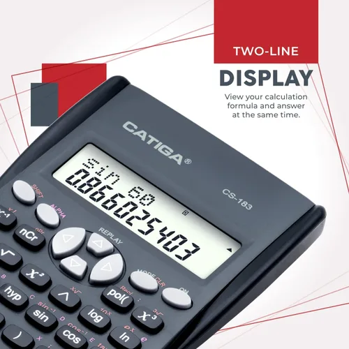 Vista 2 de Calculadora Científica de 2 Líneas - para Matemáticas (Álgebra y Trigonometría), Ciencias, Estadística, Ingeniería, Física, Clase de Negocios, Más