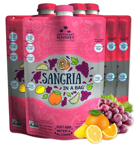Vista 16 de Lt. Blender's Peach Bellini in a Bag – Mezclas de vino para granizado – Cada bolsa hace 1/2 galón de mezcla congelada de Peach Bellini – Mezcla