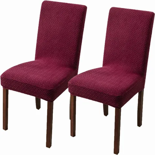 Vista 27 de Genina Fundas para sillas de comedor, fundas elásticas para sillas de comedor, fundas elásticas para sillas Parsons de la cocina (beige, 2 unidades)