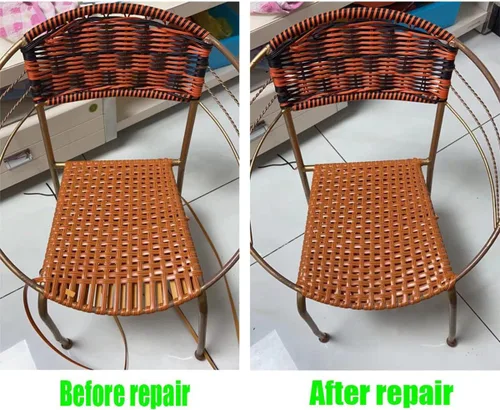 Vista 3 de Kit de reparación de mimbre, kit de reparación de ratán plástico, reemplazo de silla de ratán, material de reparación de mimbre