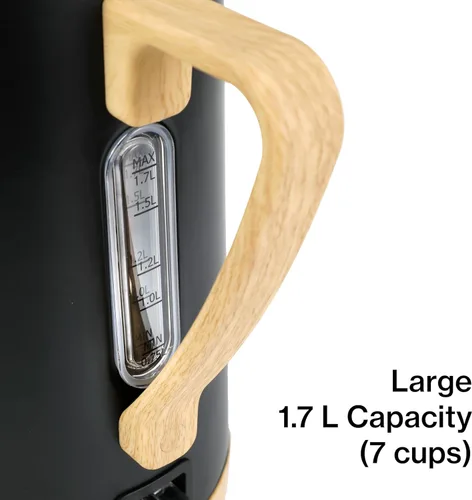 Vista 5 de PantryPro Hervidor eléctrico de ebullición rápida de 1.7L 1500W - Interior de acero inoxidable - Apagado automático, protección contra hervir