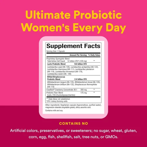 Vista 4 de Natural Factors Ultimate Probiotic Women's Every Day - Digestive Health Support Supplement - Probiotic Supplement for Urinary Tract & Vaginal Health