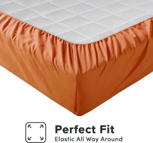 Vista 4 de Comfort Spaces Juego de sábanas de microfibra tamaño Queen, suave, no destiñe, sábanas y fundas de almohada de 6 piezas, bolsillo profundo elástico