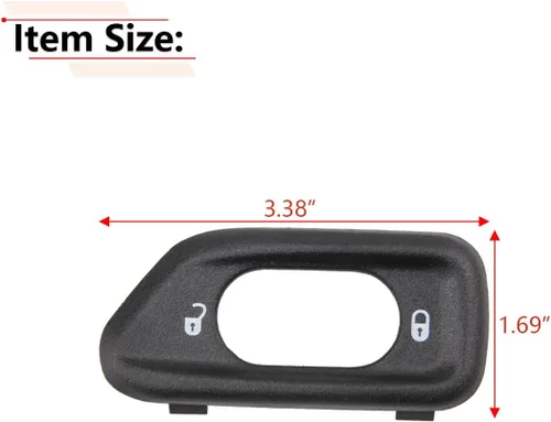 Vista 4 de RLB-HILON Bisel de interruptor de bloqueo de puerta, compatible con Jeep Wrangler JK, para 2011 2012 2013 2014 2015 2016 2017 2018 año