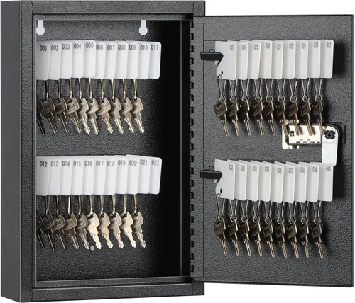 KYODOLED Gabinete con cerradura para llaves, caja de almacenamiento de 40 llaves con código, soporte de pared para llaves con cerradura de GTlight