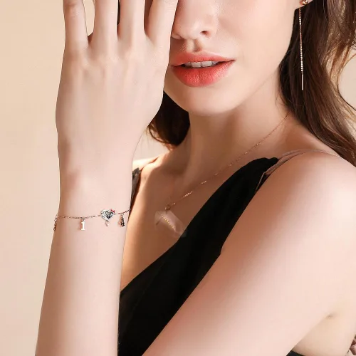 Vista 5 de Collar con dije de plata de ley 925 con circonita cúbica 5A para el día de la madre, cumpleaños, día de San Valentín, colección de joyas, regalos