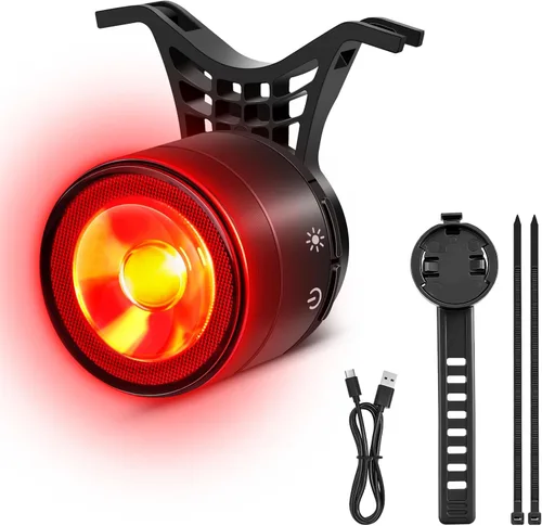 Vista 8 de 300 Lumens Bike Tail Light, Rear Bicycle Lights Ultra Bright Montura de sillín