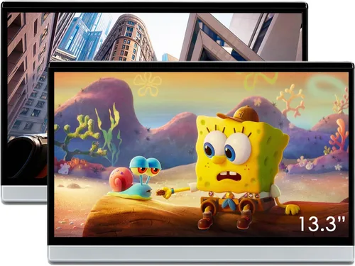 XTRONS TV Android de 13.3 pulgadas para automóvil, reproductor de video 4K, monitor de reposacabezas para asiento trasero con Wi-Fi y Bluetooth,