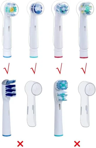 Vista 5 de Braun Oral B Soporte para cepillo de dientes eléctrico - Compatible con cepillo de dientes Braun Oral B, incluye 4 cabezales de cepillo de dientes