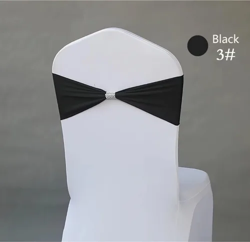10 cintas para silla, elegantes lazos elásticos para sillas de fiesta, de elastano, decorativas, para bodas, lazos con hebilla para baby shower,