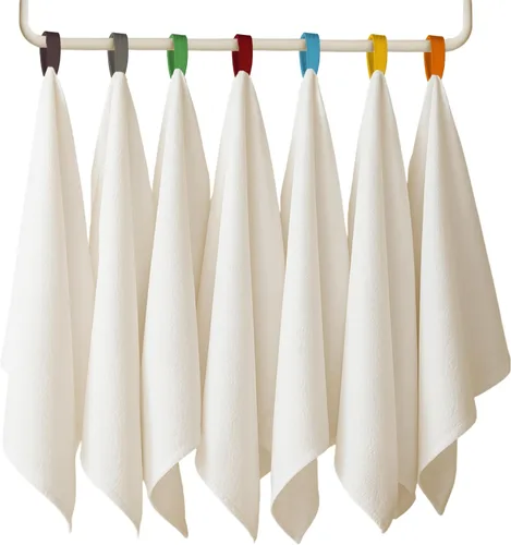 Vista 30 de Toallas de saco de harina Toalla de té para manualidades, plato de cocina, toalla de algodón en blanco para bordado, funda de lino para hornear