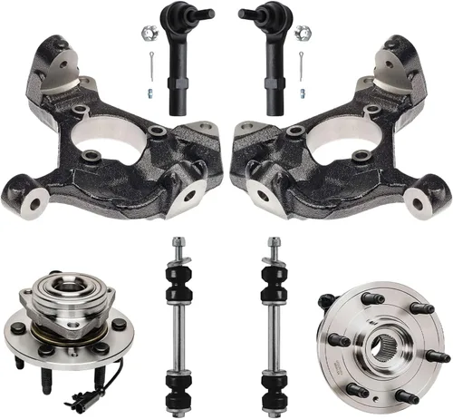 Vista 77 de Detroit Axle - Conjunto de manguetas de dirección delanteras de 2 piezas para Hyundai Accent 06-11, 2 manguetas de dirección y conjunto de buje