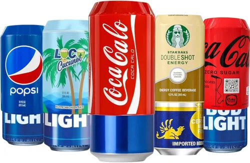 Vista 38 de BeerSkin Skywin - Fundas de silicona para latas que parecen refrescos, paquete de 2 unidades de 12 onzas (355ml), reutilizables y duraderas