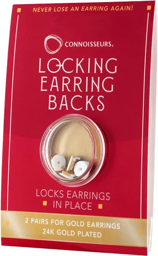 Vista 7 de CONNOISSEURS Parte trasera de aretes de bloqueo, hipoalergénicos para aretes, aros y más, nunca vuelvas a perder un arete