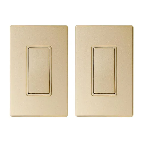 Vista 16 de ELEGRP Interruptor de luz decorativo de un solo polo con placa sin tornillos, 15 A 120-277 V, reemplazo del interruptor basculante de paleta