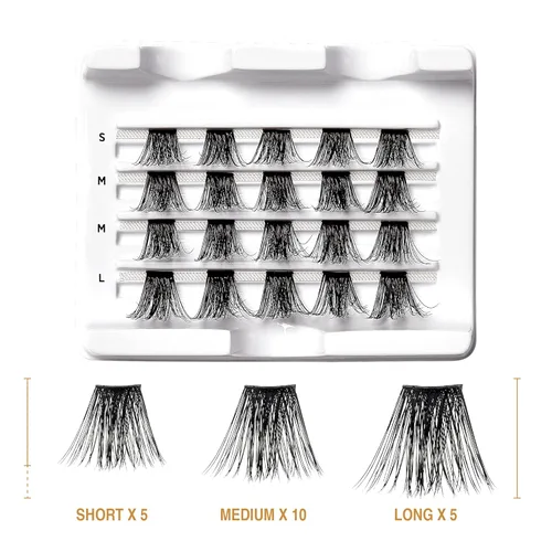 Vista 2 de VLuxe by iEnvy Extended Collection: Extensión de pestañas 3D extendida – Pluatherlight sintético reutilizable pestañas artificiales multipaquete