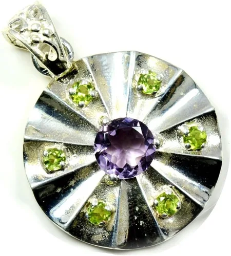 Vista 13 de 55Carat Natural Multi Stones Sterling Silver Multi Shape Gemstone Pendants For Women Designer Jewelry Natural-Multi-Stone-Design-10