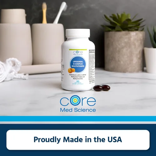 Vista 6 de Core Med Science Complejo B multivitamínico metilado liposomal, 90 cápsulas blandas - Suplemento vitamínico del complejo súper B activo sin OMG