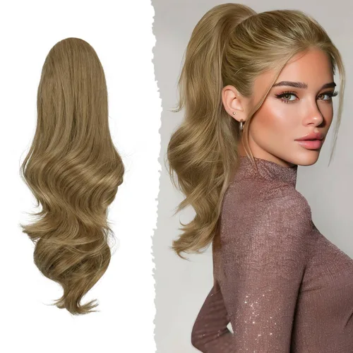 Vista 41 de SOFEIYAN Extensión de Cola de Caballo de 13" Larga y Rizada con Clip en Garra, Extensión de Cabello Sintético de Aspecto Natural para Mujeres