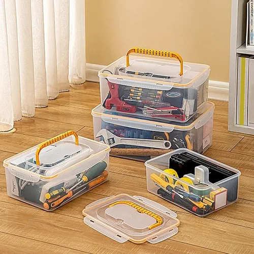 Vista 3 de Storage Boxes,Heavy Duty Organizers Tool Box for Workshops and Garages,Large Capacity Storage Box for Hardware Tool